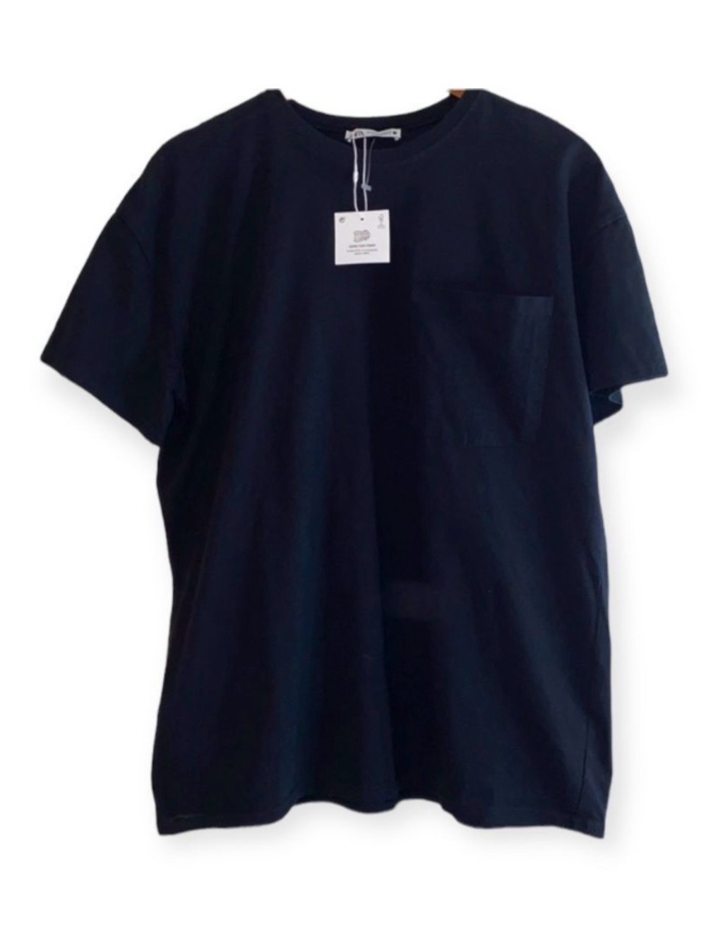 Zara NWT oversized pocket t shirt SIZE XS
